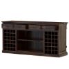 Picture of Nahant Rustic Solid Wood Home Bar With Stools