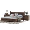 Picture of Newari Rustic Solid Wood Traditional Hand-Carved Platform Bed