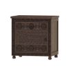 Picture of Newari Hand Carved Solid Wood Nightstand With 1 Drawer