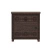 Picture of Newari Hand Carved Solid Wood Nightstand With 1 Drawer