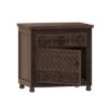 Picture of Newari Hand Carved Solid Wood Nightstand With 1 Drawer