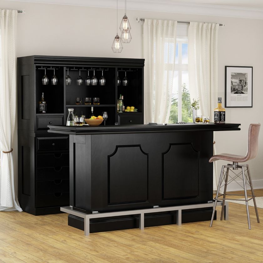Picture of Sierra Vista Solid Mahogany Wood Home Bar Furniture Set