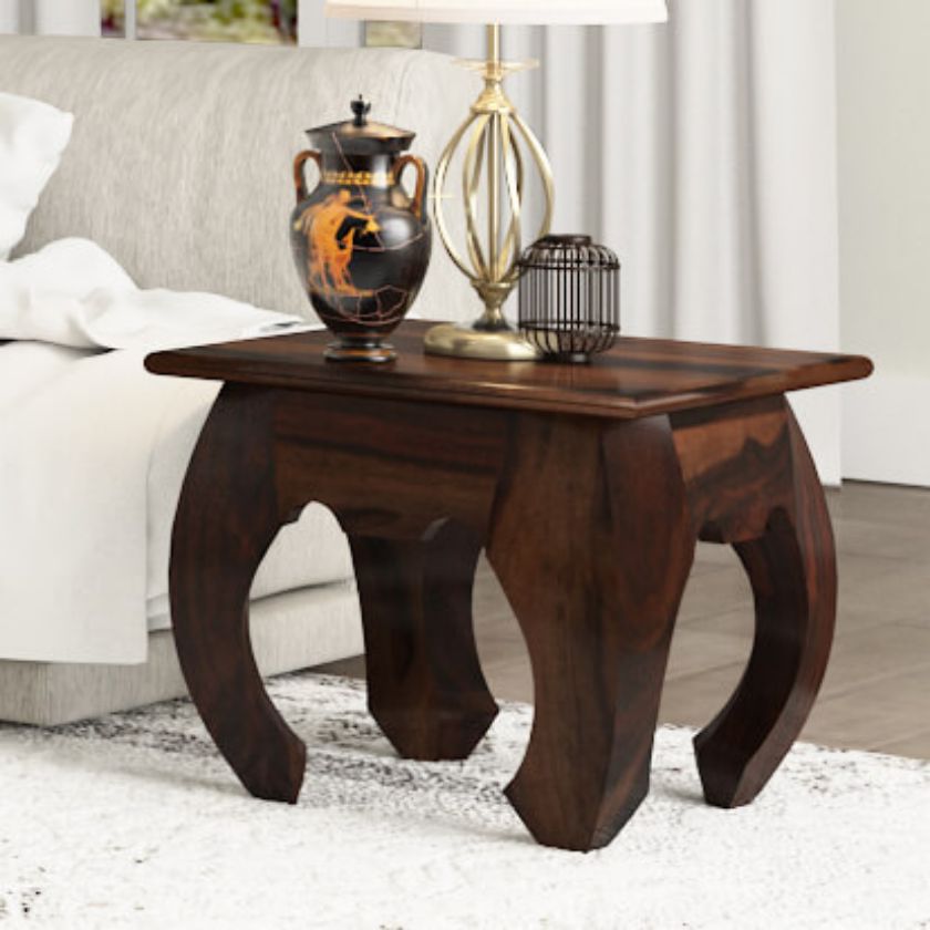 Picture of Santa Fe Rustic Solid Wood Square Opium End Table