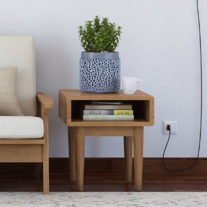 Picture of Palermo Teak Wood Mid-century Modern Open Space End Table