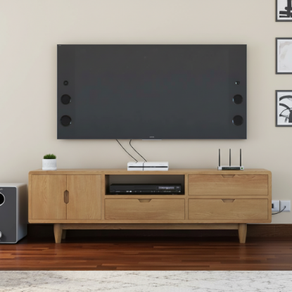 Palermo Mid-Century Modern Teak Wood TV Stand (70")