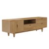 Picture of Palermo Mid-Century Modern Teak Wood TV Stand (70")