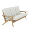 Picture of Palermo Teak Wood High Back Mid-Century Modern 3-Seater Sofa		