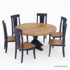 Picture of Salzburg Two Tone Solid Wood Round Dining Table Set