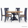 Picture of Salzburg Two Tone Solid Wood Round Dining Table Set