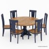 Picture of Salzburg Two Tone Solid Wood Round Dining Table Set