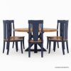 Picture of Salzburg Two Tone Solid Wood Round Dining Table Set