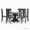 Picture of Salzburg Two Tone Solid Wood Round Dining Table Set