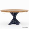 Picture of Salzburg Two Tone Solid Wood Round Dining Table Set