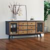 Picture of Salzburg Two Tone Solid Wood 6 Drawer Large Buffet Cabinet