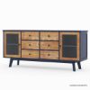 Picture of Salzburg Two Tone Solid Wood 6 Drawer Large Buffet Cabinet