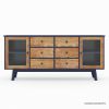 Picture of Salzburg Two Tone Solid Wood 6 Drawer Large Buffet Cabinet