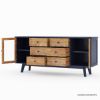 Picture of Salzburg Two Tone Solid Wood 6 Drawer Large Buffet Cabinet
