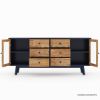 Picture of Salzburg Two Tone Solid Wood 6 Drawer Large Buffet Cabinet