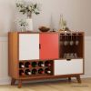 Picture of Ambrose Mid Century Modern Solid Wood Small Sideboard Cabinet