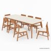 Picture of Aragon Two Tone Mid Century Modern 10 Piece Dining Room Set