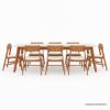 Picture of Aragon Two Tone Mid-Century Modern Solid Wood Dining Table Chair Set