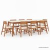 Picture of Aragon Two Tone Mid-Century Modern Solid Wood Dining Table Chair Set