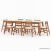 Picture of Aragon Two Tone Mid-Century Modern Solid Wood Dining Table Chair Set