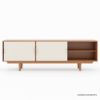 Picture of Aragon Two Tone Mid-Century Modern Solid Wood Large Sideboard Cabinet