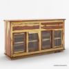 Picture of Pescara Rustic Solid Wood Large Buffet with Sliding Glass Door
