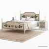 Picture of Cotswolds Shabby Chic Handpainted Mango Wood Bed