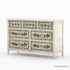 Picture of Cotswolds Handpainted Mango Wood 7 Drawer Bedroom Dresser