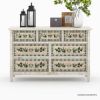 Picture of Cotswolds Handpainted Mango Wood 7 Drawer Bedroom Dresser