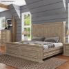 Picture of Nebula Traditional Style Rustic Solid Wood Platform Bed