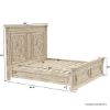Picture of Nebula Traditional Style Rustic Solid Wood Platform Bed