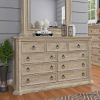 Picture of Nebula Rustic Solid Wood Large Dresser With 9 Drawers