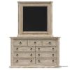 Picture of Nebula Rustic Solid Wood Large Dresser With 9 Drawers