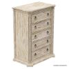 Picture of Nebula Hand Carved Solid Wood Tall Dresser With 5 Drawers