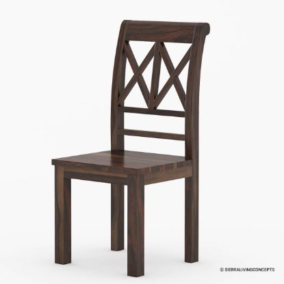 Picture of Chester Rustic Solid Wood Lattice Back Dining Chair