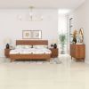 Picture of Hackney Mid-Century Modern Teak Wood 4 Piece Bedroom Collection