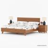 Picture of Hackney Mid-Century Modern Teak Wood 4 Piece Bedroom Collection
