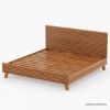 Picture of Hackney Mid-Century Modern Teak Wood 4 Piece Bedroom Collection