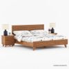 Picture of Hackney Mid-Century Modern Solid Teak Wood Platform Bed