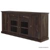 Picture of Clanton Rustic Solid Wood Glass Door 2 Drawer Long Buffet Cabinet