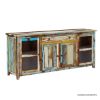 Picture of Wilmington Rustic Solid Wood Extra Long Buffet Cabinet with Glass Door