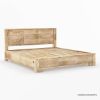 Picture of Cumbria Handcrafted Rustic Solid Mango Wood Carved Platform Bed