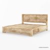 Picture of Cumbria Handcrafted Rustic Solid Mango Wood Carved Platform Bed