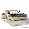 Picture of Cumbria Handcrafted Rustic Solid Mango Wood Carved Platform Bed