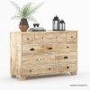 Picture of Cumbria Handcrafted Rustic Solid Mango Wood Carved 10 Drawer Dresser