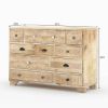 Picture of Cumbria Handcrafted Rustic Solid Mango Wood Carved 10 Drawer Dresser