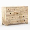 Picture of Cumbria Handcrafted Rustic Solid Mango Wood Carved 10 Drawer Dresser